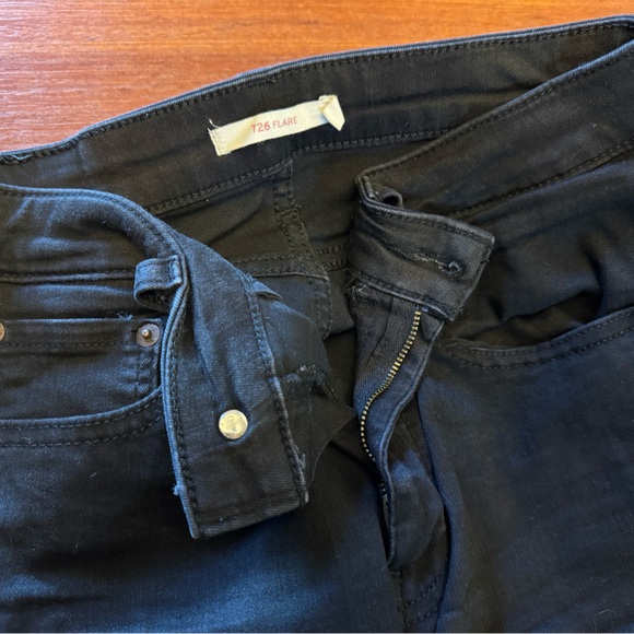 Levi's Black Flare Jeans - Picture 8 of 10